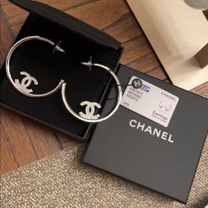 HARD TO COME BY‼️Authentic Chanel Hoop Earrings